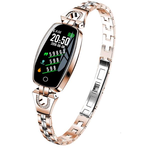 

h8 smart sports watch with color screen for women, step counter, heart rate and blood prsure control