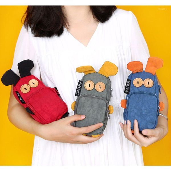 

kawaii novelty cartoon pencil case pen bag makeup pouch school stationery student gift for girl boy1, Black;red