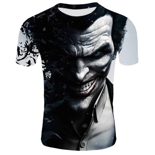 

summet horror movie it clown cool man joker male 3d print shirts aesthetic harajuku horror men clothing