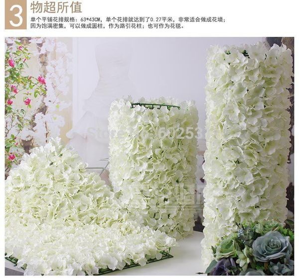 

spr 10pcs artificial silk hydrangea flower wall most popular wedding decoration backdrop wholesales