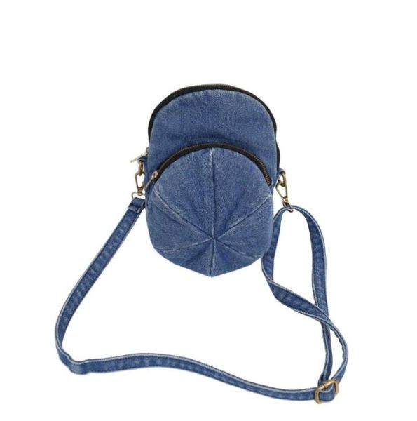 

mosaic korean fashion denim cute hat bag shoulder slung bag
