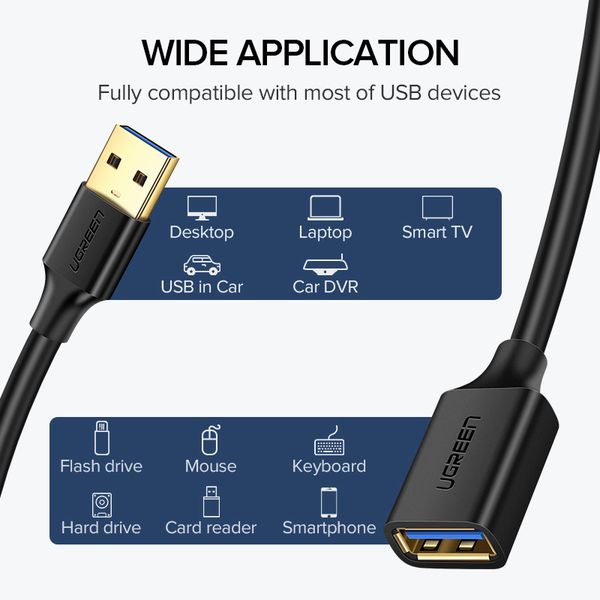 

3.0 ugreen for smart tv ps4 xbox one ssd usb3.0 2.0 to extender data cord mini usb extension cable