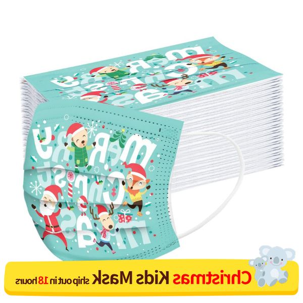 

gift christmas children's industrial face 10/20/40pcs mask printed disposable masks mascarilla faster dilevery