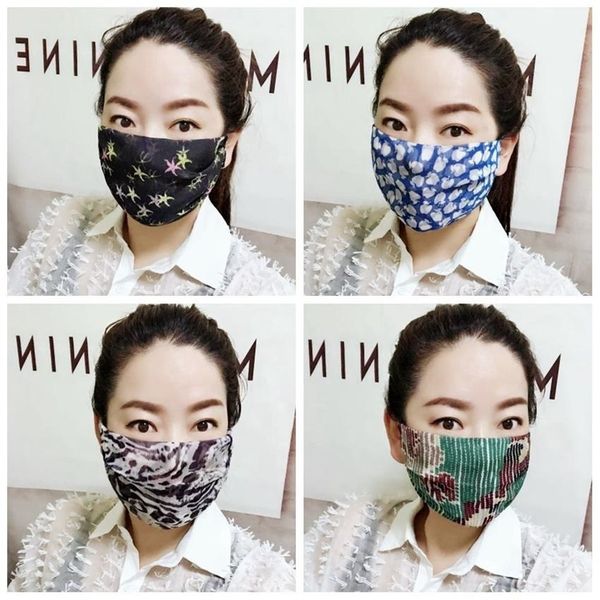 

summer design women face mask ice silk leopard dot print masks protection breathable riding sunshade sun cover hh9-3077