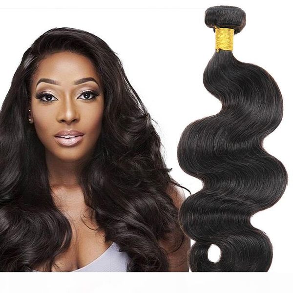 

7a grade body wave bundles brazilian cuticle aligned human hair weft 100% unprocessed virgin hair body wave bundles body wave soft hair, Black