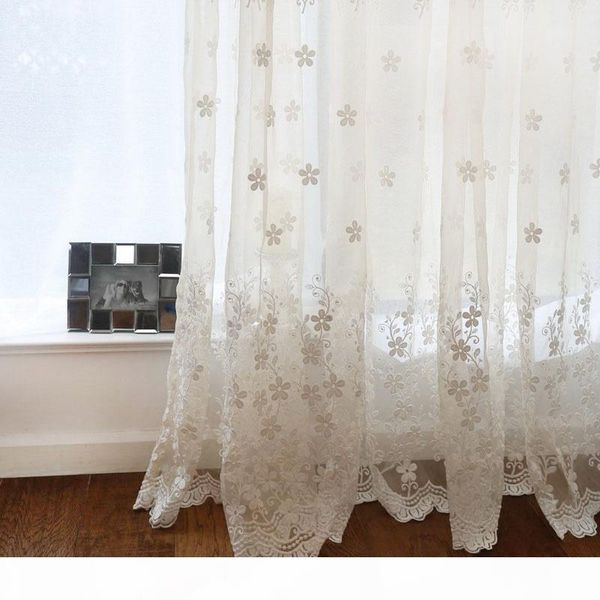 

белый жаккардовые занавески для спальни нежные вышитые цветочные кружева bottom полупрозрачный тюль портьеры группа кортина hc007c