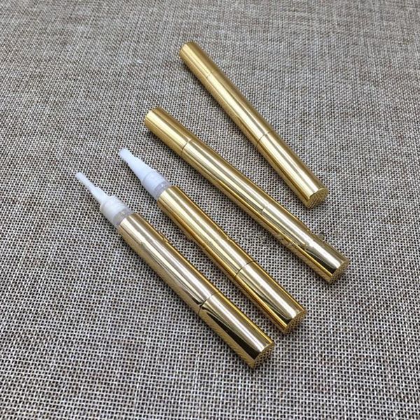 

storage bottles & jars 200pcs/lot 3ml empty gold twist pen cosmetic container lip gloss eyelash growth manicure nail care maquiagem