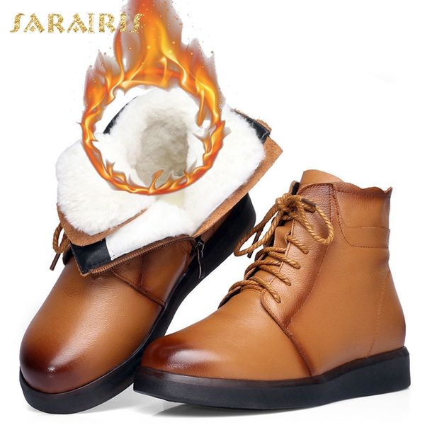

brand new genuine leather keep warm плюша добавить fur снег boots мода шерсть корова кожи зимние сапоги женская обувь женские, Black