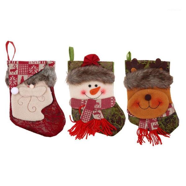

cute christmas stocking sock gift bag bauble xmas tree decoration ornaments1