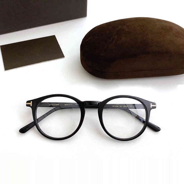 

2022 factory wholesale new for optical frames forde fashion round acetate women men reading nearsightedness recipe tf5294 glasses with case, White;black