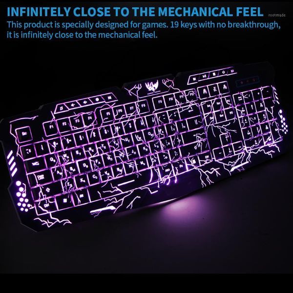 

gaming keyboard gamer keyboard with backlight usb wired ergonomic russian for pc lapprofessional1