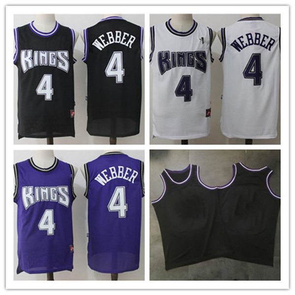 

mens sacramento 55 williams 4 webber swingman city kings throwback authentic mitchell & ness 2000-01 swingman basketball jerseys, Black