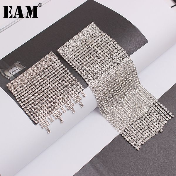 

eam] new spring summer rhinestone tassels blingbling personality accessories brooches women fashion tide all-match jr933 201009, Gray