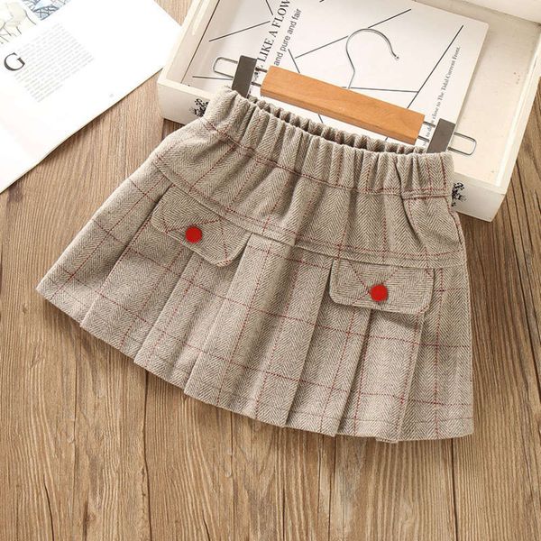 

girls' short skirt in autumn woolen and winter, Blue