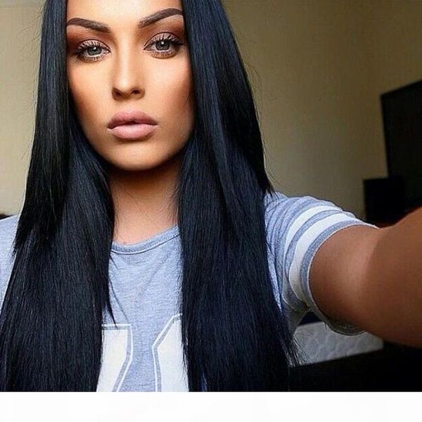 

4x4 silk base italian yaki light straight virgin peruvian human hair lace front full lace wigs with silk natural scalp, Black;brown