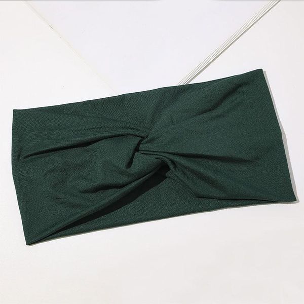 

women sports yoga twisted turban solid color cross knot wide headband hairband headwrap men running head band hair accessories q sqcspy