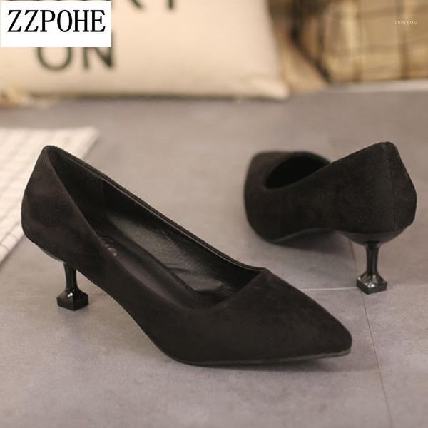 

zzpohe spring autumn new women bow mid heels fashion comfortable woman singles shoes wedding shoes, Black