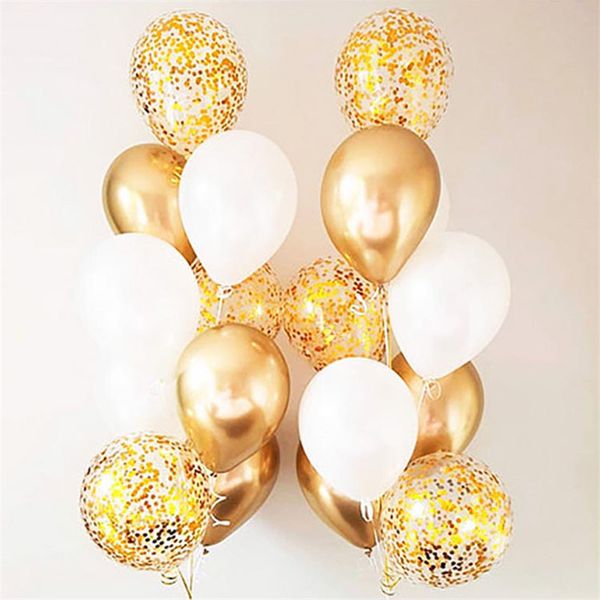 

18 pcs + ribbon metallic black gold balloon combo set party birthday party christmas decoration 2020 new