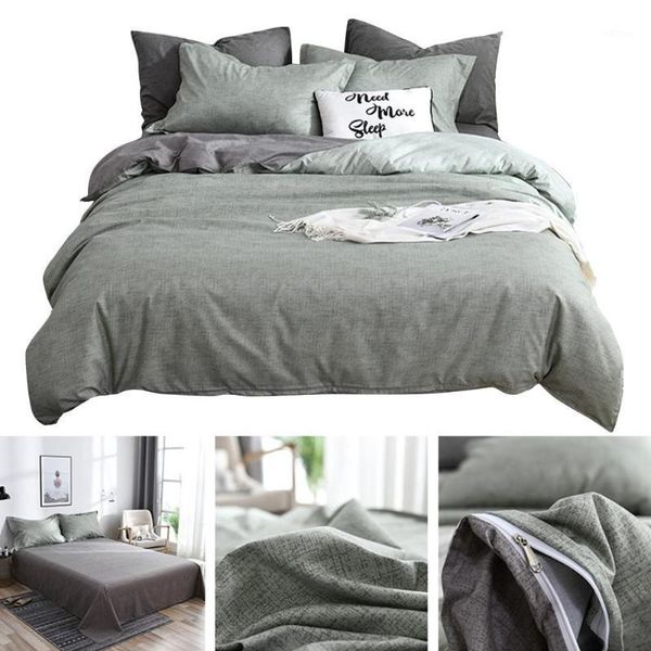 

wholesale 4 piece bedding set solid color soft duvet cover with bed sheet and 2 pillowcases home textile bed supplies1