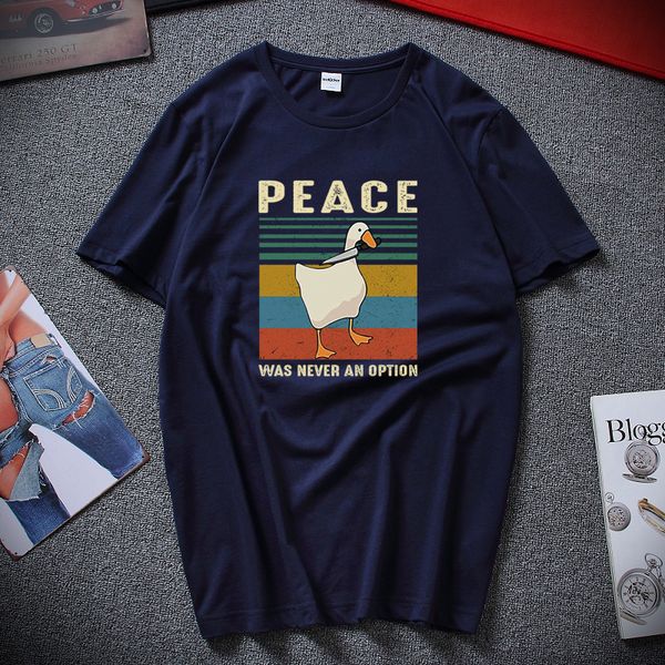 

goose peace was never an option funny gaming gamer vintage men's leisure cool tshirt sport hooded sweatshirt hoodie men t shirt
