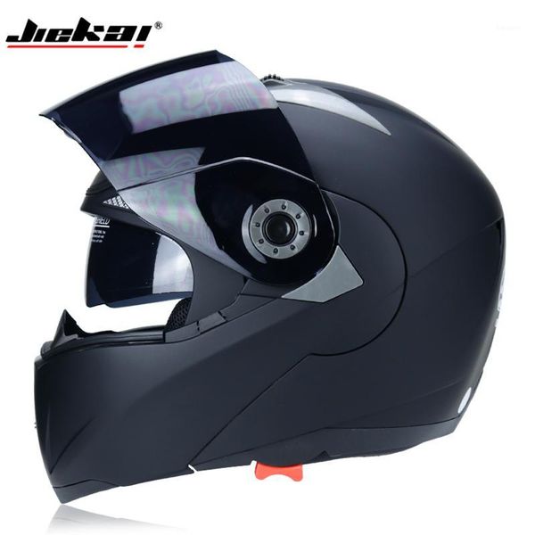 

motorcycle helmets capacete jiekai helmet casco de moto cafe racer flip up full face dual lens visor capacetes motociclista1