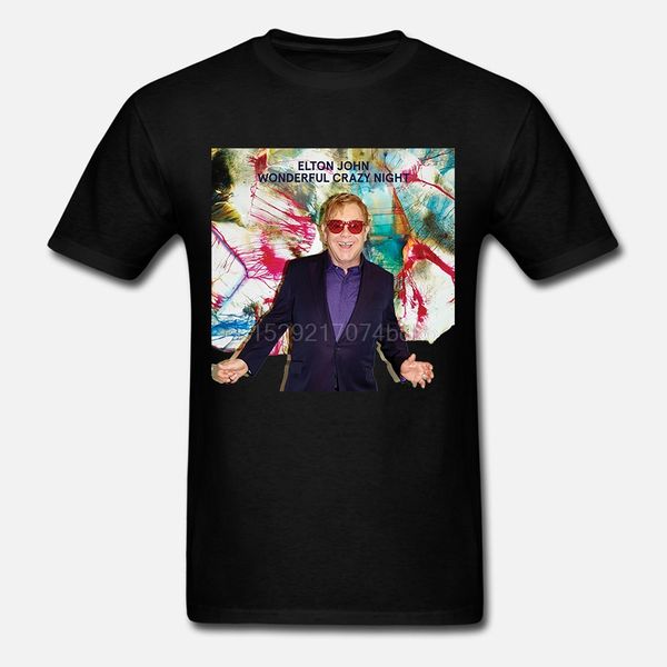 

новый элтон джон чудесная сумасшедшая night альбом mens белый размер s 3xl балахон дизайнеры футболки толстовки