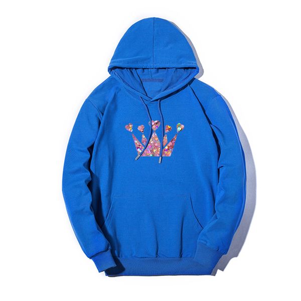 

crown print diy толстовки женские моды повседневные пуловеры blinging print diy hoodies 2020fw женщины повседневные топ