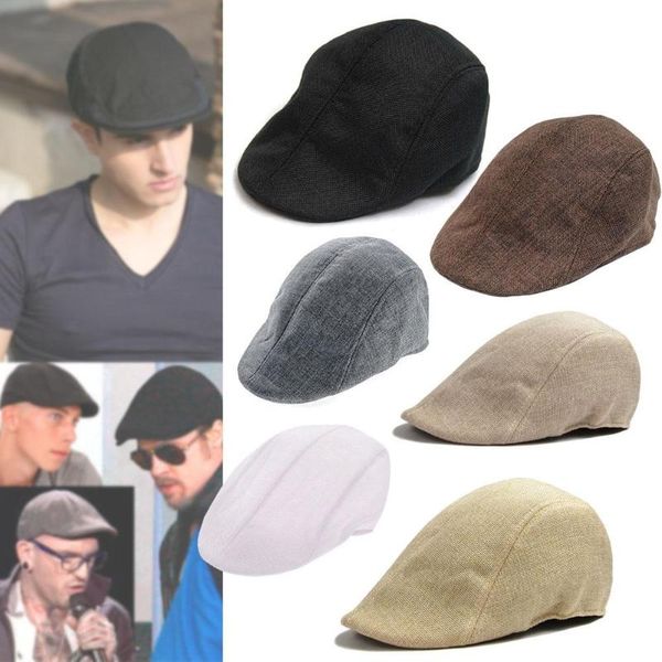 

berets 2021 fashion casual duckbill caps men women driving sun flat cabbie sboy beret hat causal gatsby ivy cap, Blue;gray