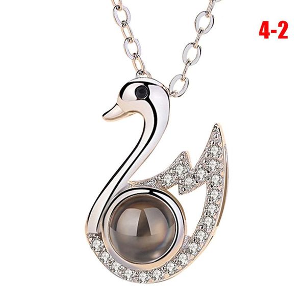 

pendant necklaces i love you in 100 languages necklace projection jewelry for women girlfriend xin-, Silver