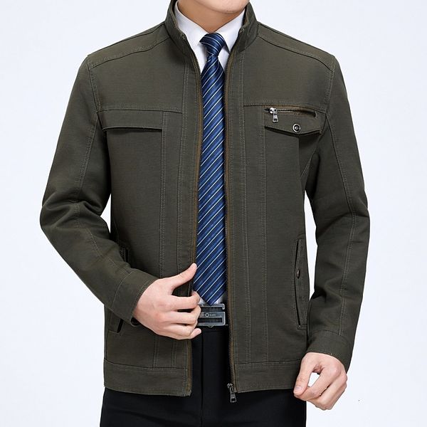 

2021 new autumn male middle-aged coats outerwear more oversize 4xl 5xl ofm4, Black;brown