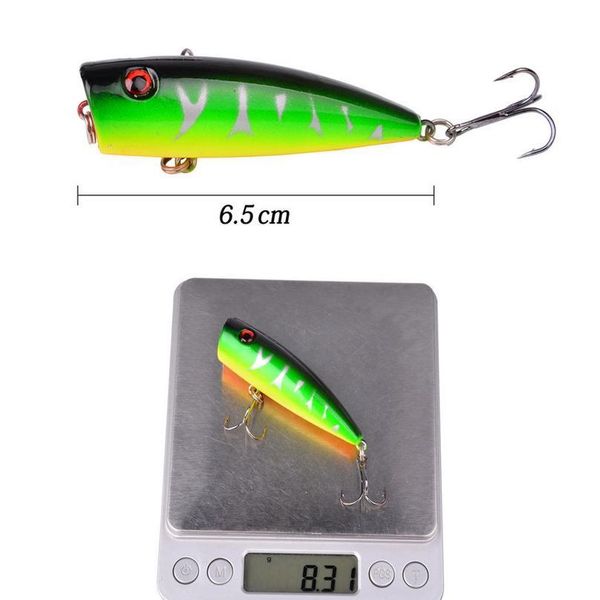 

aorace popper fishing lure with 4# hooks 7cm 9g floating crankbait artificial bait poper pesca c qylejx