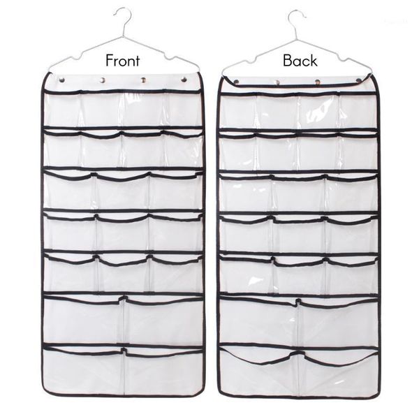 

dual-sided hanging closet organizer bags for underwear storage 42 pockets jewelry organizer storage bag with hanger1