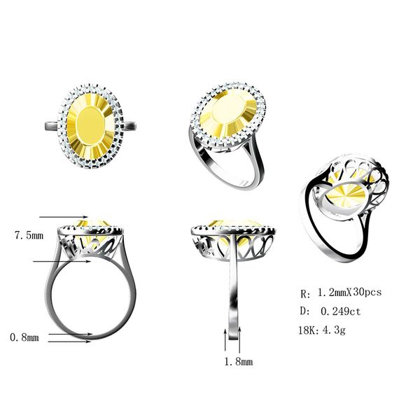 

qyi high-end custom 925 silver 18k gold 14k gold ring private custom the only engagement wedding ring 201006, Golden;silver
