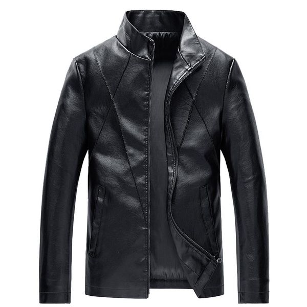 

2021 winter jacket real fur leather for men man's washed retro fur coat motorcycle leahter jacket male stand collar casual windb, Black;brown
