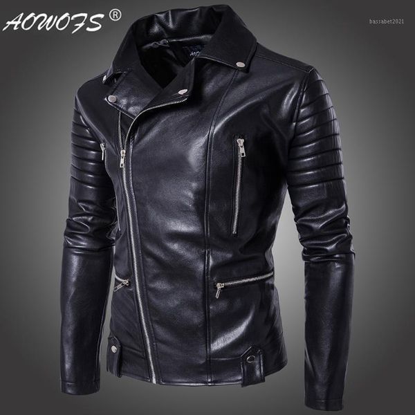 

men's fur & faux 2021 style fashion men locomotive leather coat men's wear jacket a1-3-b0031, Black