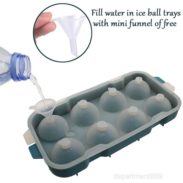 

a-new design 1pcs 8 cell cream pop silicone mold sphere ice forms round cube tray ball maker dia 4 .5cm