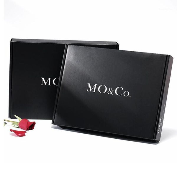

gift wrap 100pcs custom corrugated paper mailer black boxes printed dress packaging and hair wigs box1