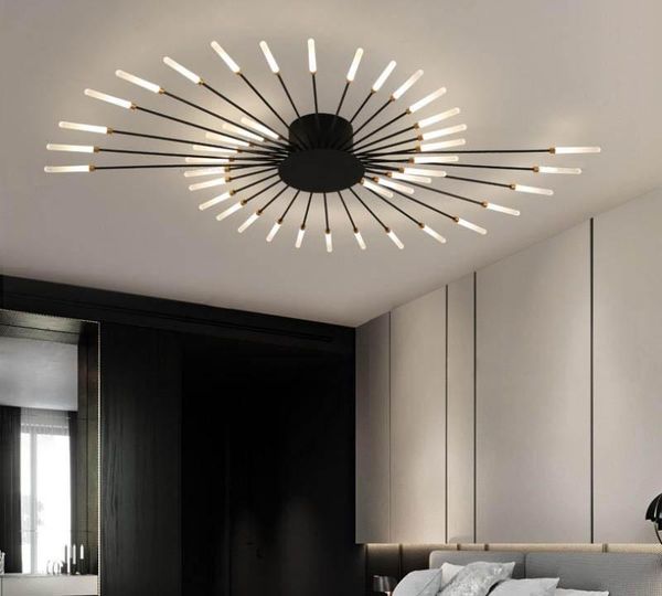 

nordic creative ceiling chandelier living room simple modern atmosphere light luxury personalized room bedroom gold fireworks