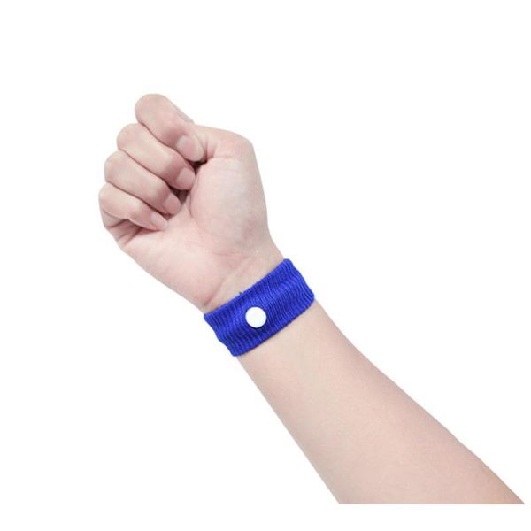 

2pcs anti nausea morning sickness motion travel sick wrist band outdoor car sea motion sickness wristband anti-motion jllgrw, Black;red