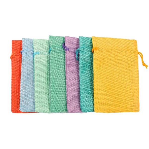 

10pcs/lot coffee beans storages bag plants gift pouches jute jewelry sachet christmas party decoration pocket can pr bbyjby