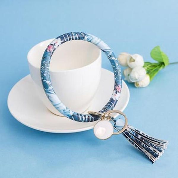 

fashion ring pu leathe tassel keychain gifts for women llaveros mujer car bag accessories keyring jewelry accessory ch3594 h jlldtx