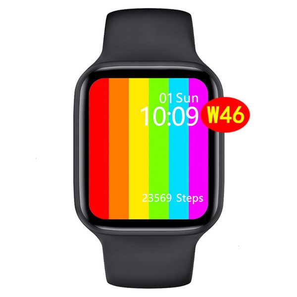 

w46 sports bracelet 1.75 large screen custom dial dual ui temperature health detection wirels charging smart watchjk