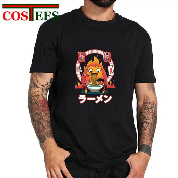 

sport parody fire demon ramen t shirts men japan food noodles manga ghibli t-shirts funny streetwear hip hop tshirt harajuku tees