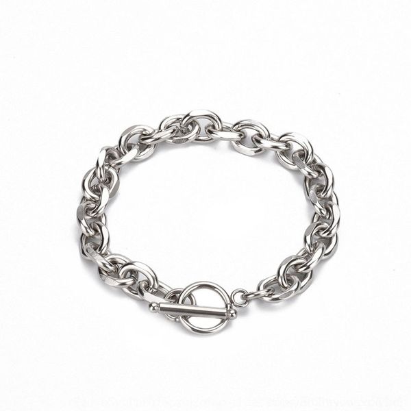 

aky3m студенты braceletjewelry braceleto кнопки серебряный браслет мужской толстая личности простой браслету хип-хоп сетки красного корейско, Golden;silver