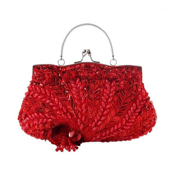 

evening bags women luxury fashion dress day clutches purse classic handmade beading bride wedding bag female dinner party clutch1