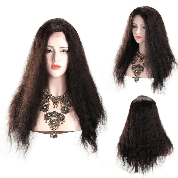 

30 inch brazilian loose deep wave wig curly 360 lace frontal wig preplucked remy 13x6 lace front human hair wigs for women, Black;brown
