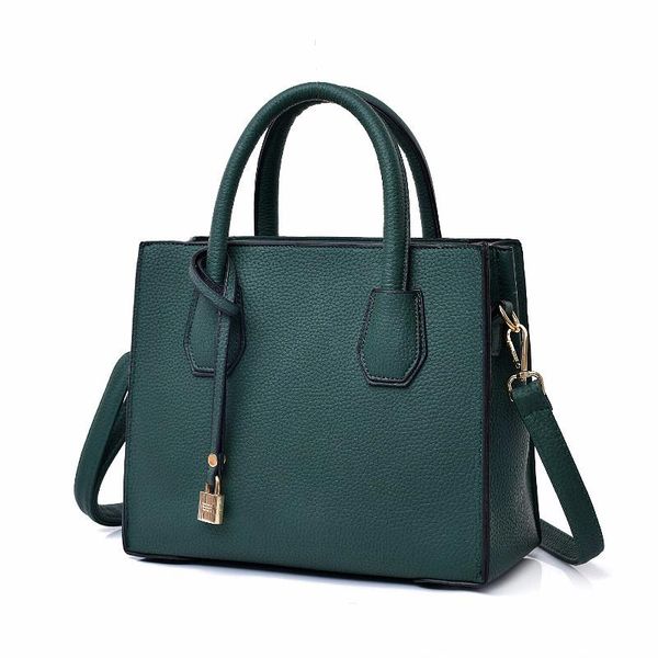 

litchi pattern leather handbags women casual tote women's bags lock pendant vintage women handbags ladies crossbody bags a1-09