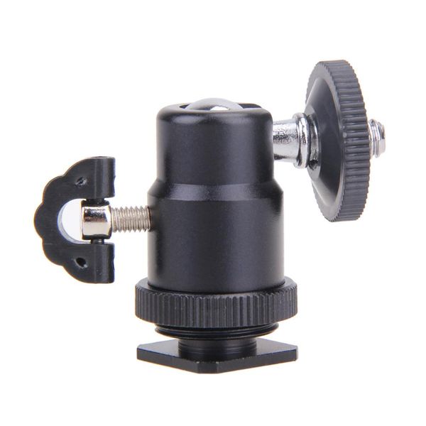 

mini ball head flash bracket holder mount 1 4 dual nuts adapter ball head with lock tripod mount cameras led light flash bracket sqckup