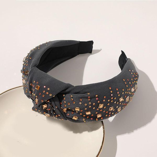 

shiny crystal rhinestone wide headband head hoop women cross knot stretch turban makeup washing face hairbands hair accessories q sqctwo