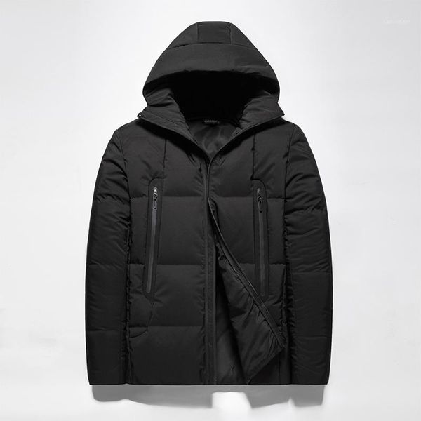 

men's down & parkas long white duck standard winter jacket1, Black